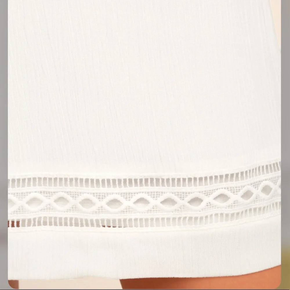 Lulu’s Perfect Time White Shift Dress - Picture 8 of 11
